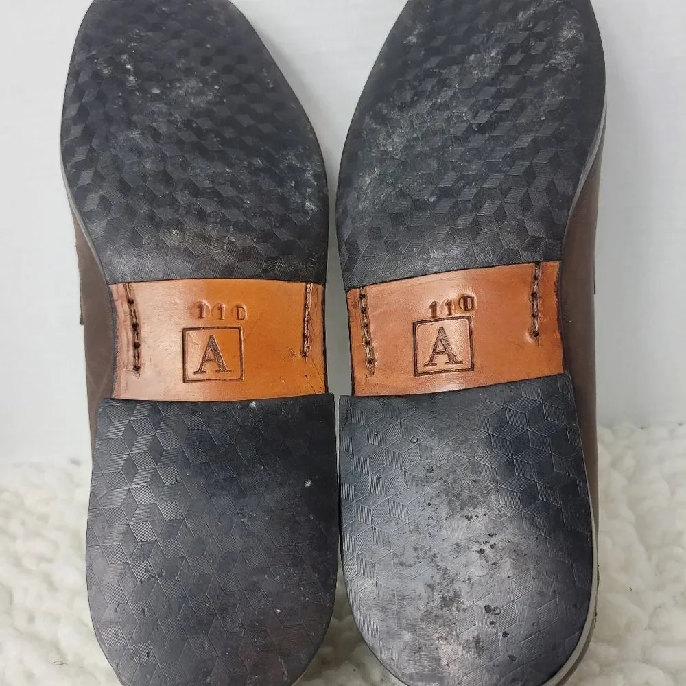 Adelante The Luca Men's Size 11D Slip On Penny Loafers Brown Nubuck Shoes